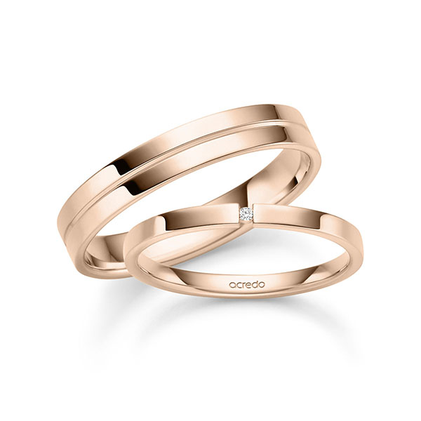Trouwringen - Rood goud - S-1505-4