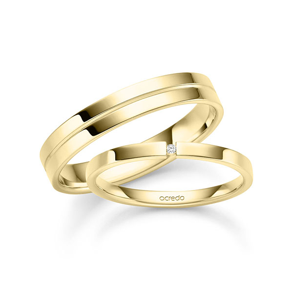 Trouwringen - Geel goud - S-1505-1