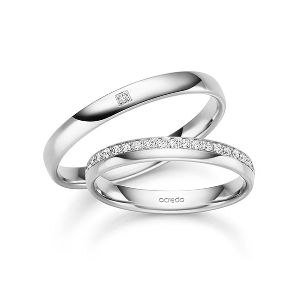 Trouwringen - Wit goud - S-1501-1