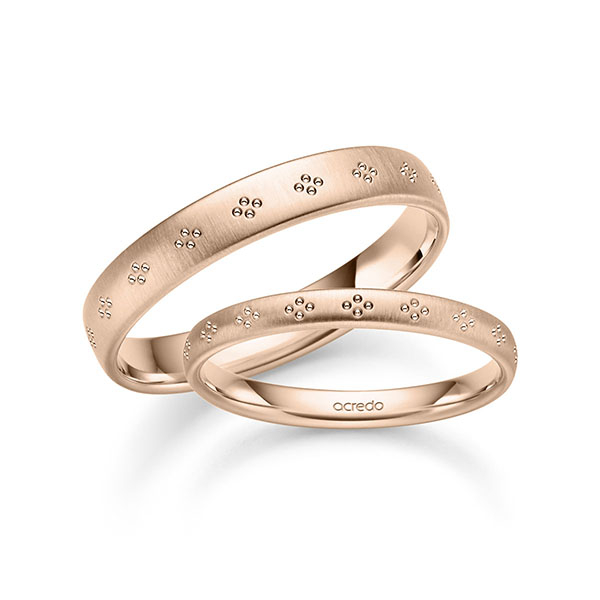 Trouwringen - Rood goud - S-1502-4