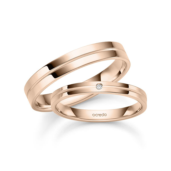 Trouwringen - Rood goud - S-1506-4