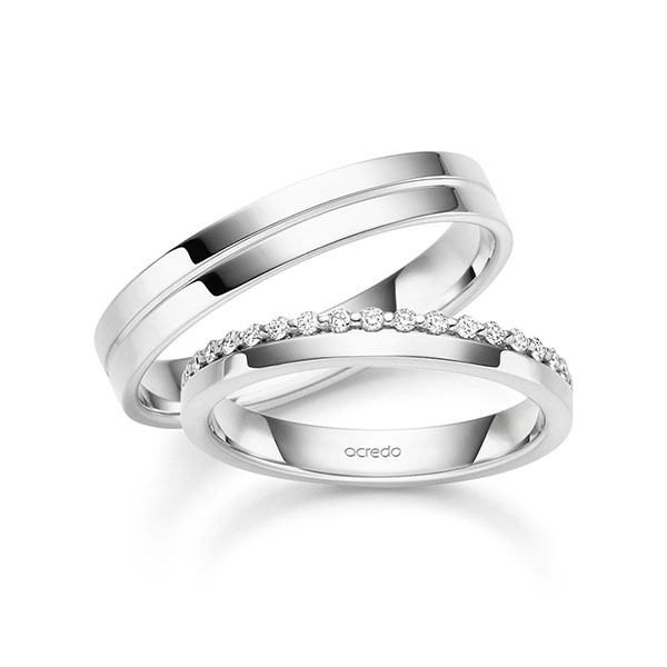 Trouwringen - Wit goud - S-1507-5