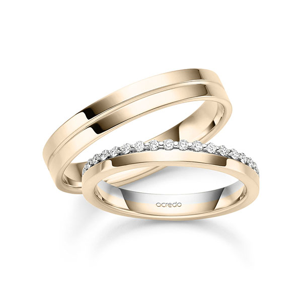 Trouwringen - Signature Goud/Wit goud - S-1507-6