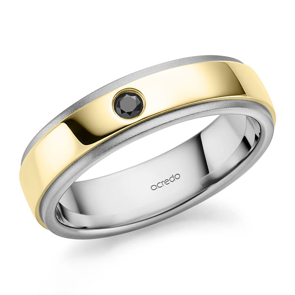 Trouwringen - Geel goud/Platina - A-6062-1