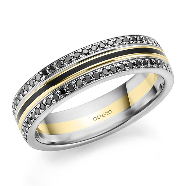 Trouwringen - Geel goud/Platina - A-6066-1