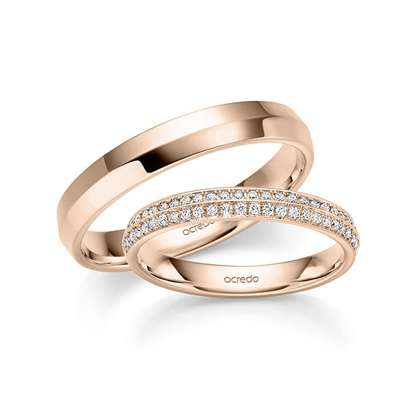 Trouwringen - Rood goud - A-6075-4
