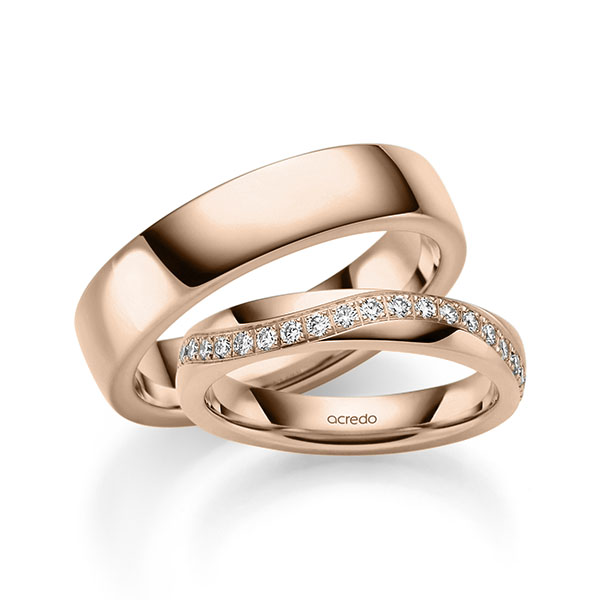 Trouwringen - Rood goud - A-2397-4