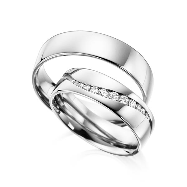 Trouwringen - Wit goud - A-6006-1