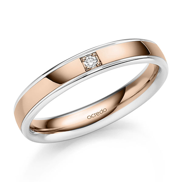 Trouwringen - Platina/Rood goud - S-1328-10