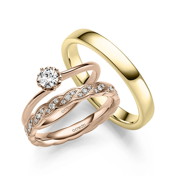 Trouwringen - Rood goud - A-2501-7