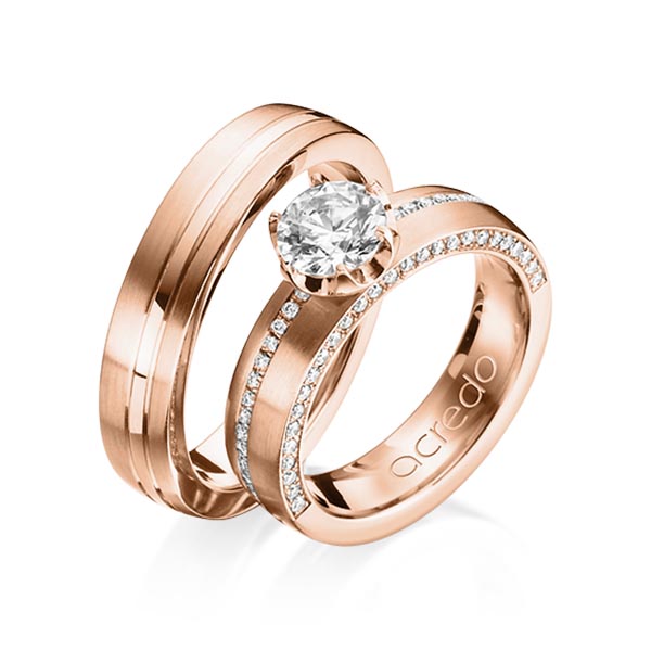 Trouwringen - Rood goud - A-1202-7