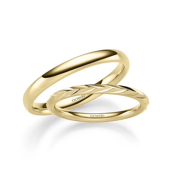 Trouwringen - Geel goud - A-2712-4