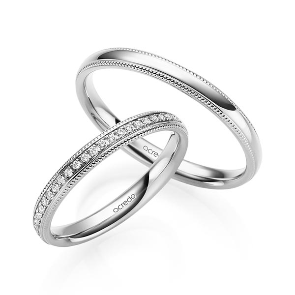 Trouwringen - Wit goud - S-1235-2