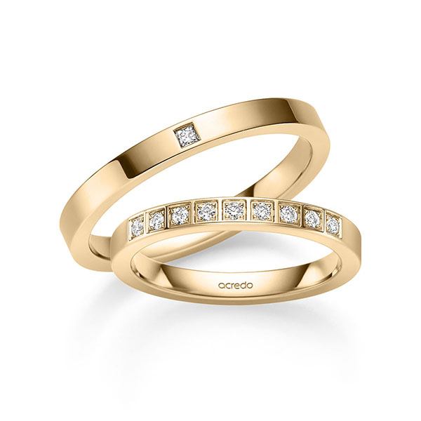 Trouwringen - Rosé goud - S-1374-3