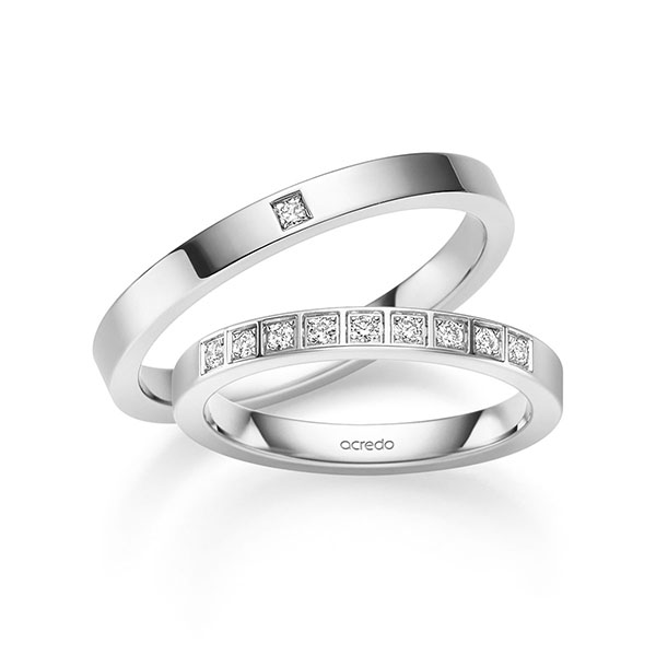 Trouwringen - Wit goud - S-1374-1