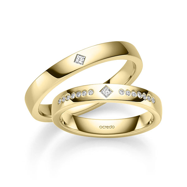 Trouwringen - Geel goud - S-1375-4