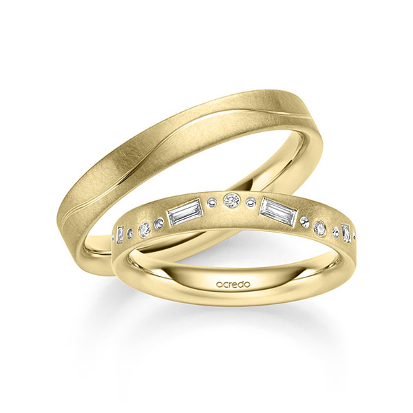 Trouwringen - Geel goud - S-1376-4