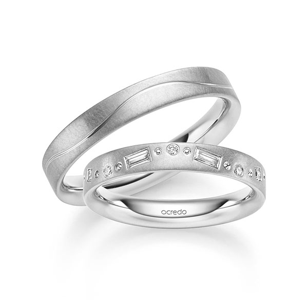 Trouwringen - Wit goud - S-1376-1