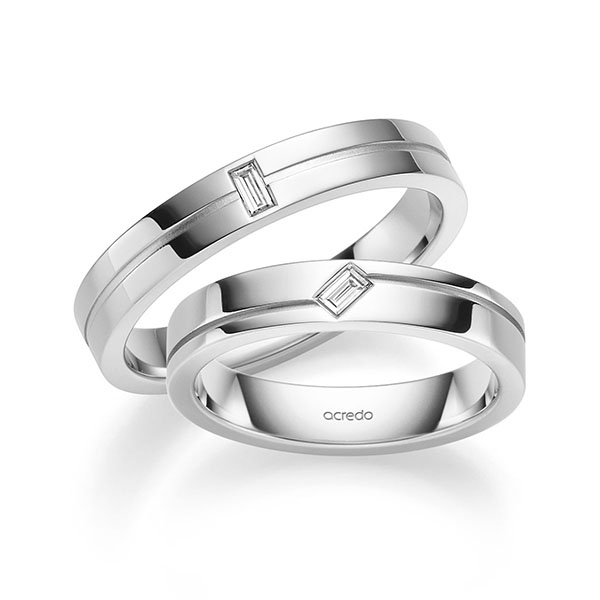 Trouwringen - Wit goud - S-1377-1