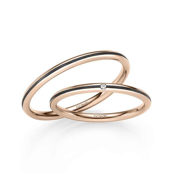Trouwringen - Rood goud - S-1298-6