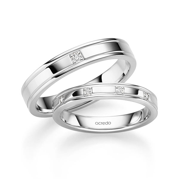 Trouwringen - Wit goud - S-1335-6