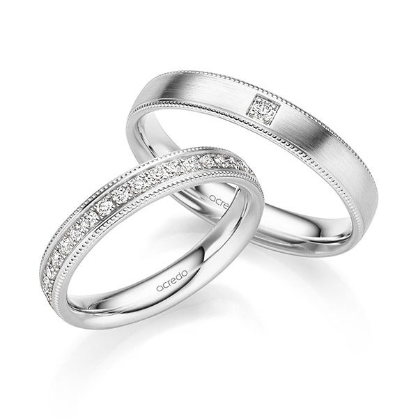 Trouwringen - Wit goud - S-1338-6
