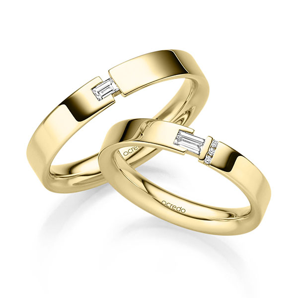 Trouwringen - Geel goud - S-1334-4