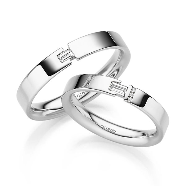 Trouwringen - Wit goud - S-1334-6