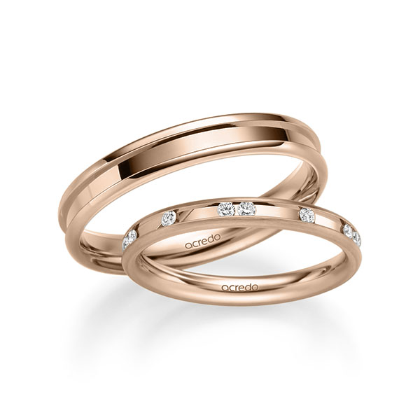 Trouwringen - Rood goud - A-2224-8