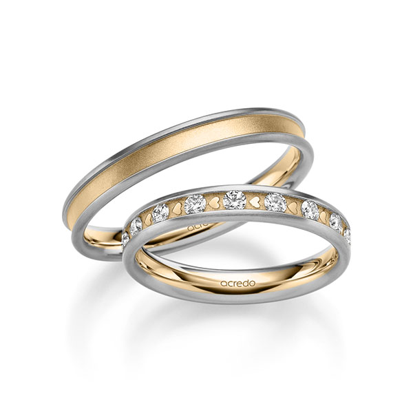 Trouwringen - Rosé goud/Platina - A-2368-1