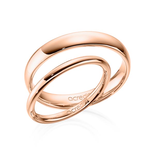 Trouwringen - Rood goud - A-1373-5