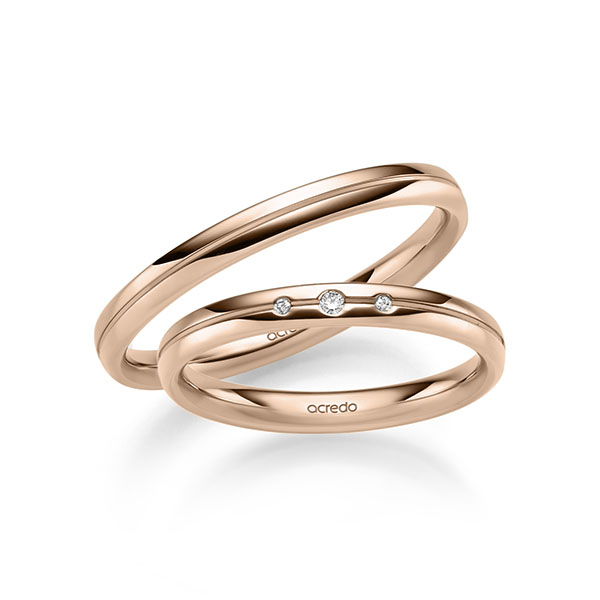 Trouwringen - Rood goud - A-2526-8