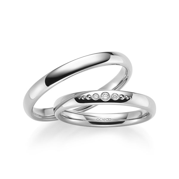 Trouwringen - Wit goud - S-1248-5