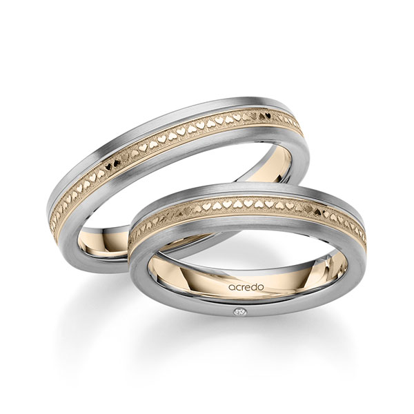 Trouwringen - Platina/Signature Goud - A-2372-1