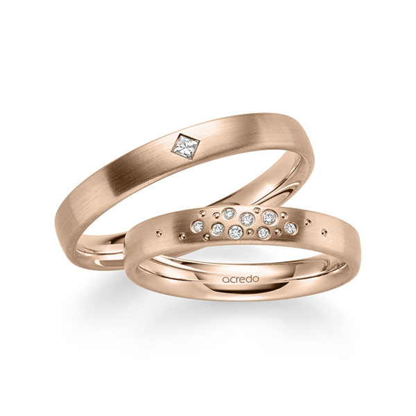 Trouwringen - Rood goud - S-1244-4