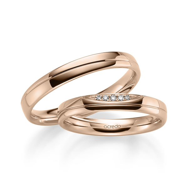 Trouwringen - Rood goud - S-1251-5