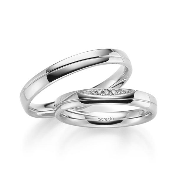Trouwringen - Wit goud - S-1251-1
