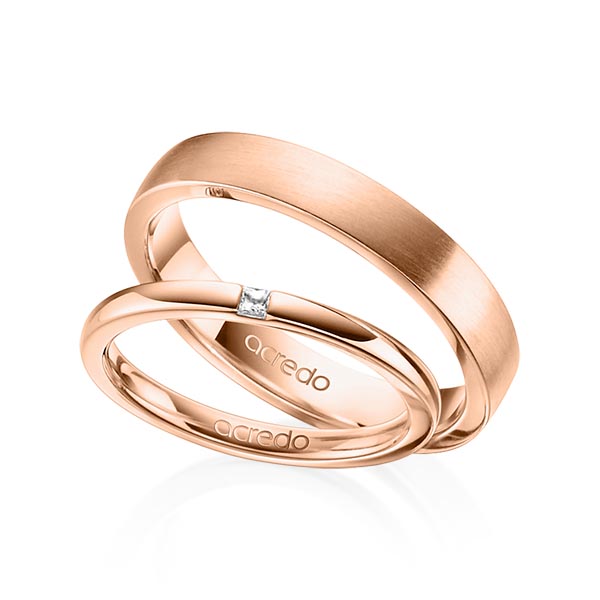 Trouwringen - Rood goud - A-1401-5