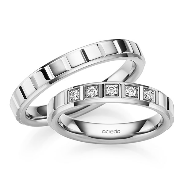 Trouwringen - Wit goud - A-2565-5