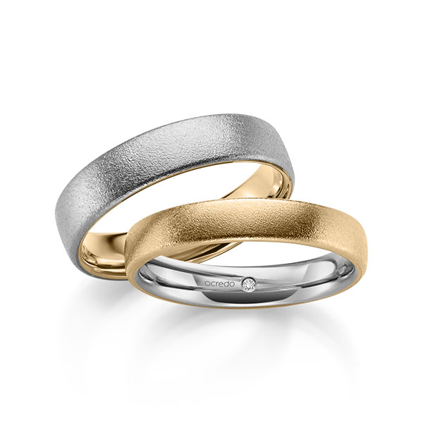 Trouwringen - Rosé goud/Platina - A-2185-1