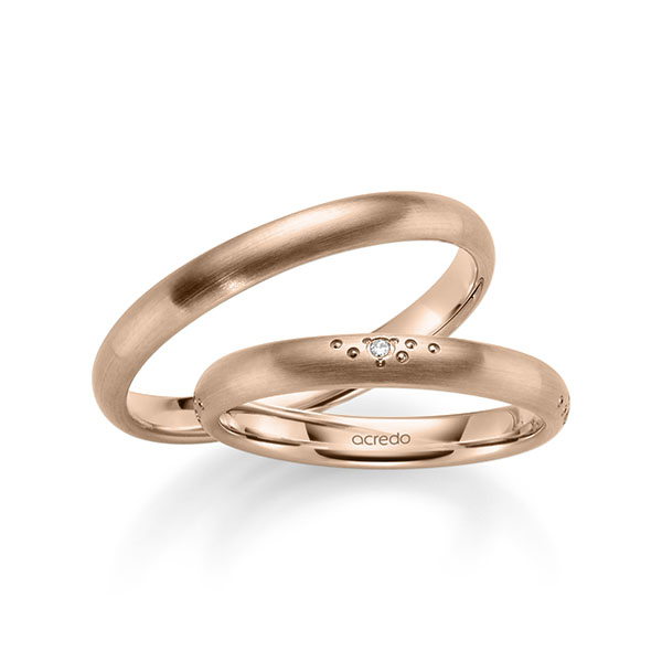 Trouwringen - Rood goud - S-1243-4