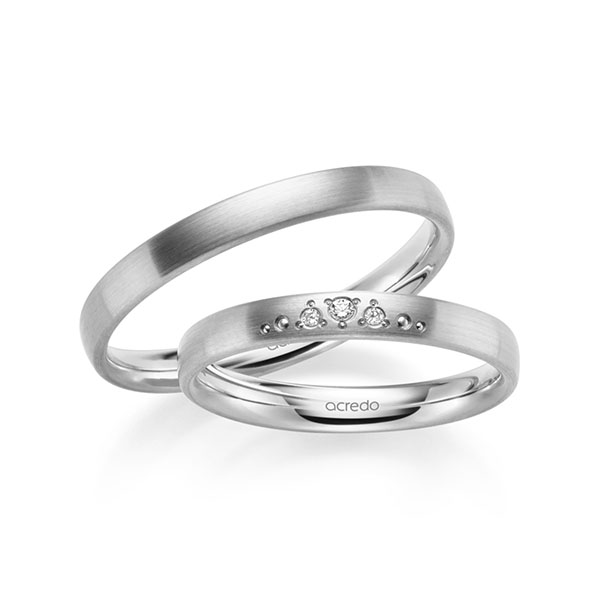 Trouwringen - Wit goud - S-1245-5