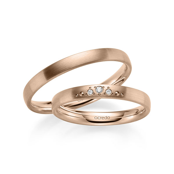 Trouwringen - Rood goud - S-1245-4