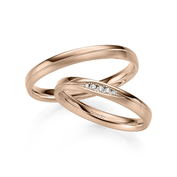 Trouwringen - Rood goud - S-1260-8