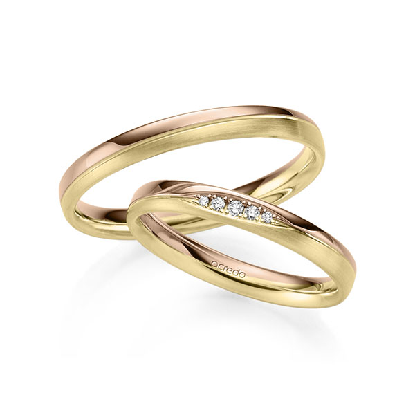 Trouwringen - Geel goud/Rood goud - S-1260-1