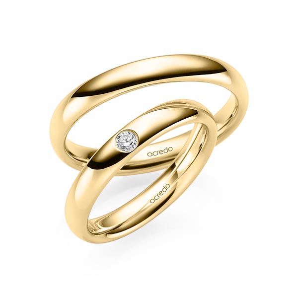 Trouwringen - Geel goud - S-1219-3