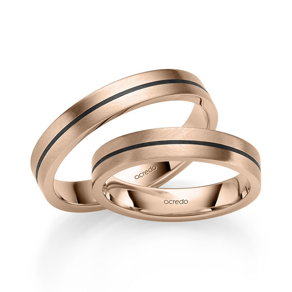 Trouwringen - Rood goud - S-1302-1