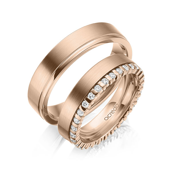 Trouwringen - Rood goud - A-2105-4