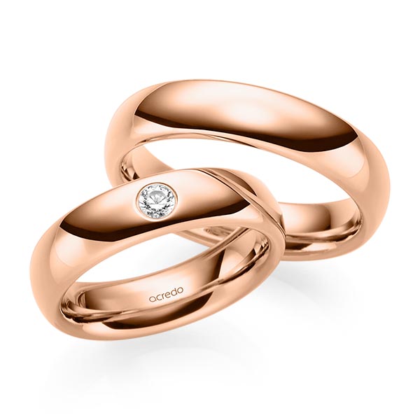 Trouwringen - Rood goud - S-1223-3