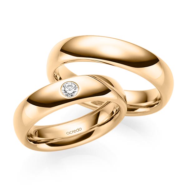 Trouwringen - Rosé goud - S-1223-1